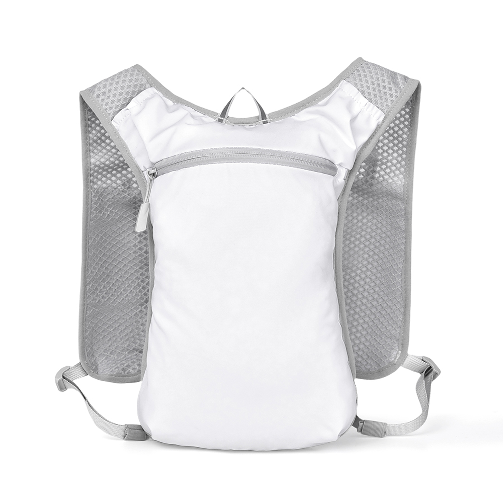 Multifunktionale Wasserbeutel-Weste, unisex Ultraleichter Offroad-Laufrucksack, Langlebige Große Marathon--Tasche aus Nylon: weiße farbe