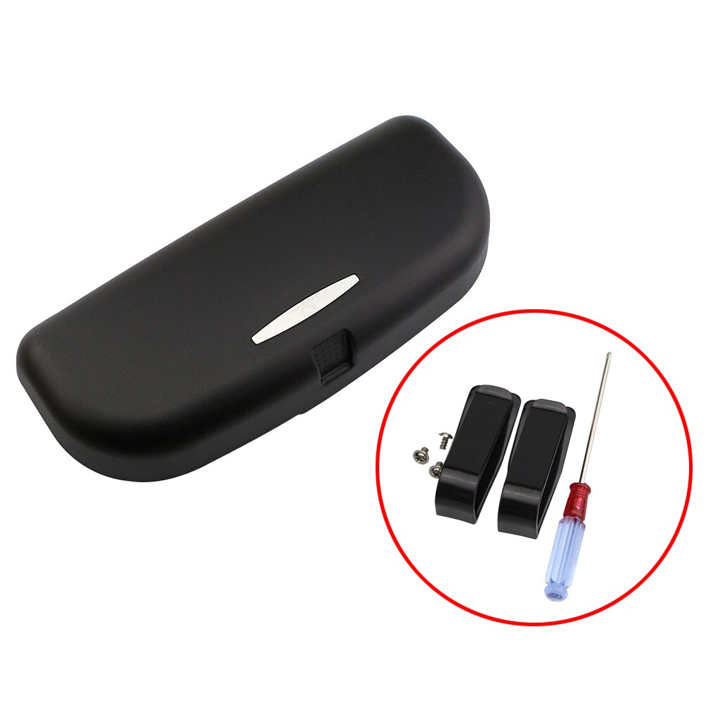 KIQI Car Sunglasses Case Eyeglasses Glasses Holder Box for Cadillac CTS XTS SRX ATS CT6 ESCALADE XT4 XT5 XT6 Escala Elmiraj ELR: Upgrade Black