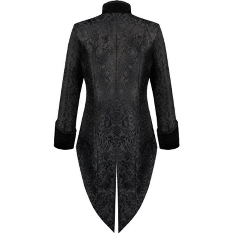 Chaqueta Retro Medieval para hombre, abrigo gótico, esmoquin, disfraz Formal de Halloween, abrigos Steampunk de gran tamaño