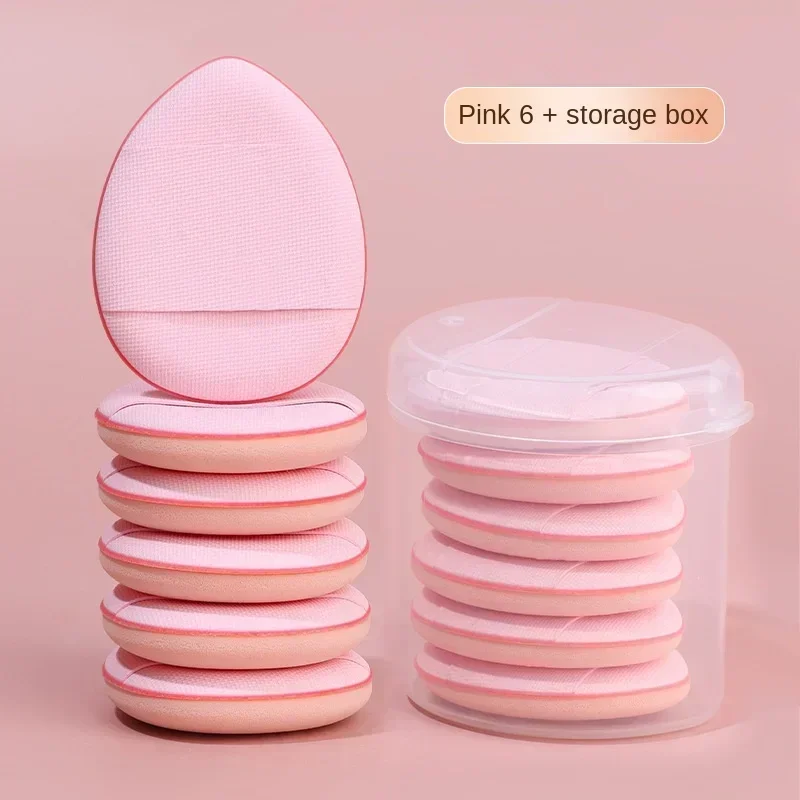 Puff bilden 6 Stück Mini-Finger-Puder-Schwamm für Stiftung, wiederverwendbar, verlieren Puderquaste, geeignet für Damen-machen-hoch, funktionelles Werkzeug: Rosa