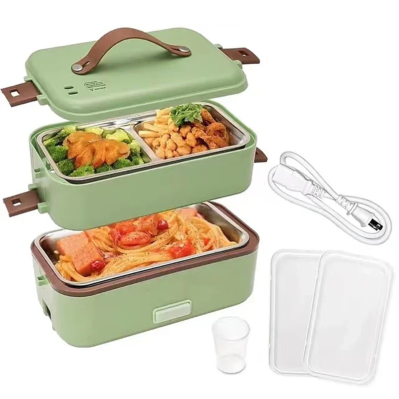 Boîte à lunch chauffante électrique portable, chauffe-aliments pour l'extérieur et les voyages, auto-cuisson, boîte à lunch métropolitaine, cuiseur à riz de bureau