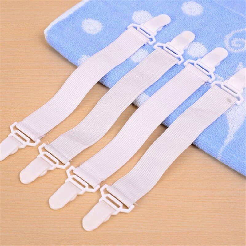 4 Stuks Nylon Gesp Elastische Band Voor Lakens Super Praktische Sprei Non Slip Sheet Fixer Houder Beddengoed Artikel Accessoire