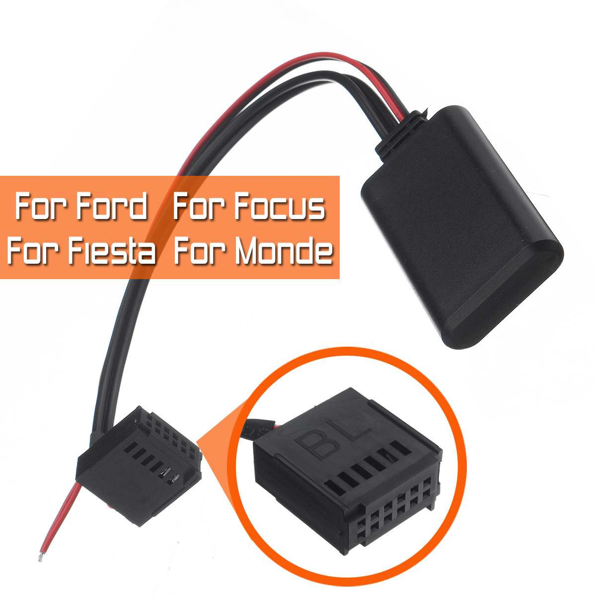 12V Car bluetooth Adapter Music Aux Module Cable Stereo AUX-IN For Ford For Focus For Fiesta For Monde