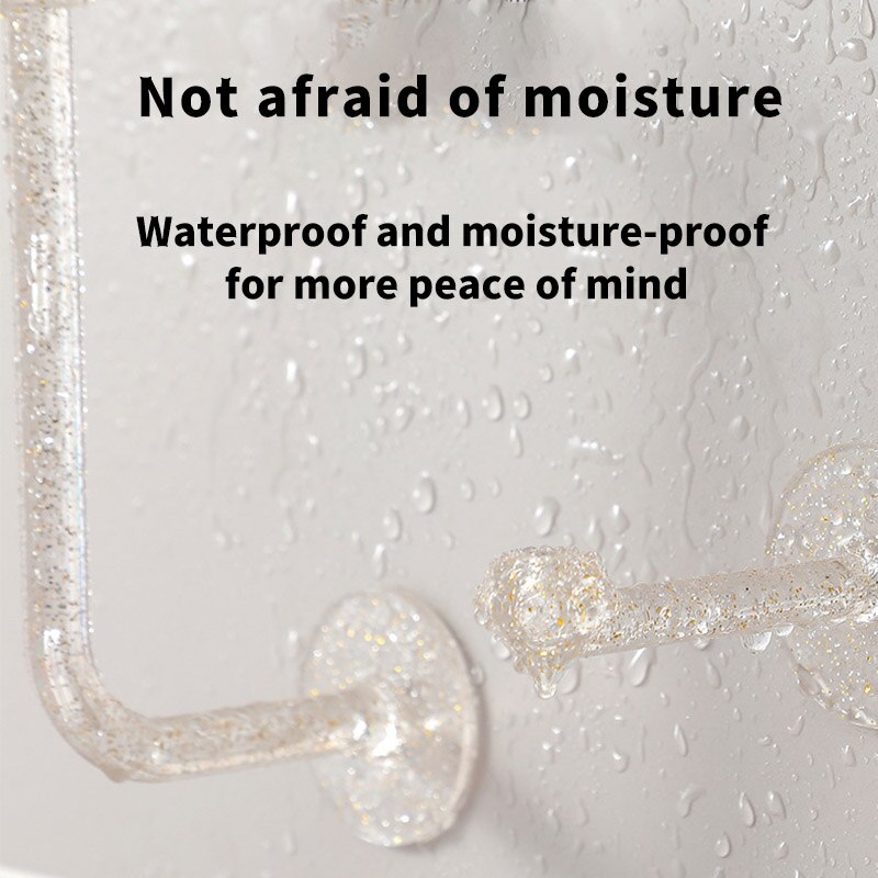 Ganchos en forma de L para colgar joyas, gancho de almacenamiento de Aro para el cabello, adhesivo transparente, colgador de pared, artículos diversos