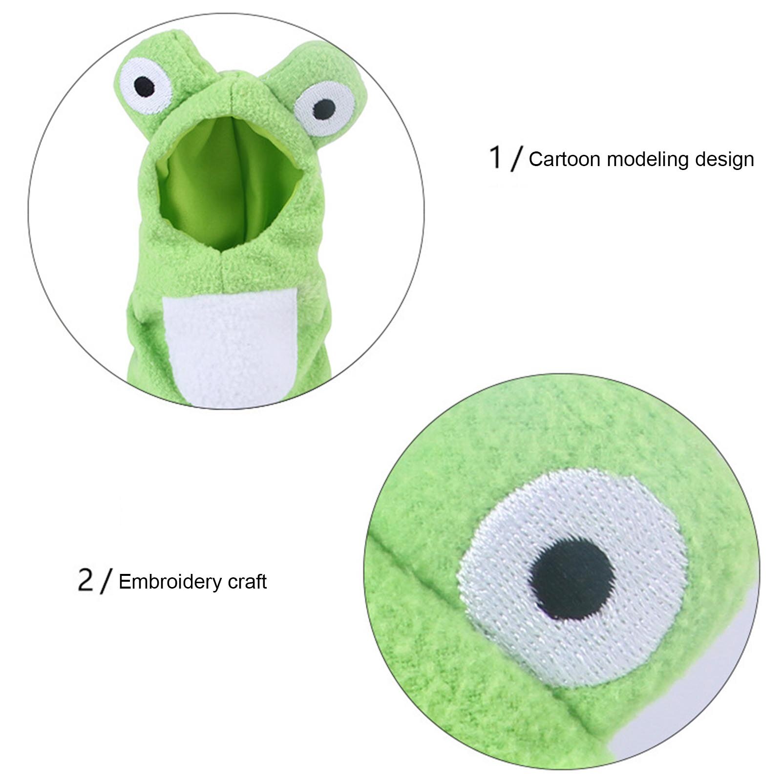 Bird's Hooded Winter Clothes Warm Hooded Coat Suit Frog Shape Cute Pet Parrot Outfit Winter Coat Warm Cozy Hooded Bird Clothes