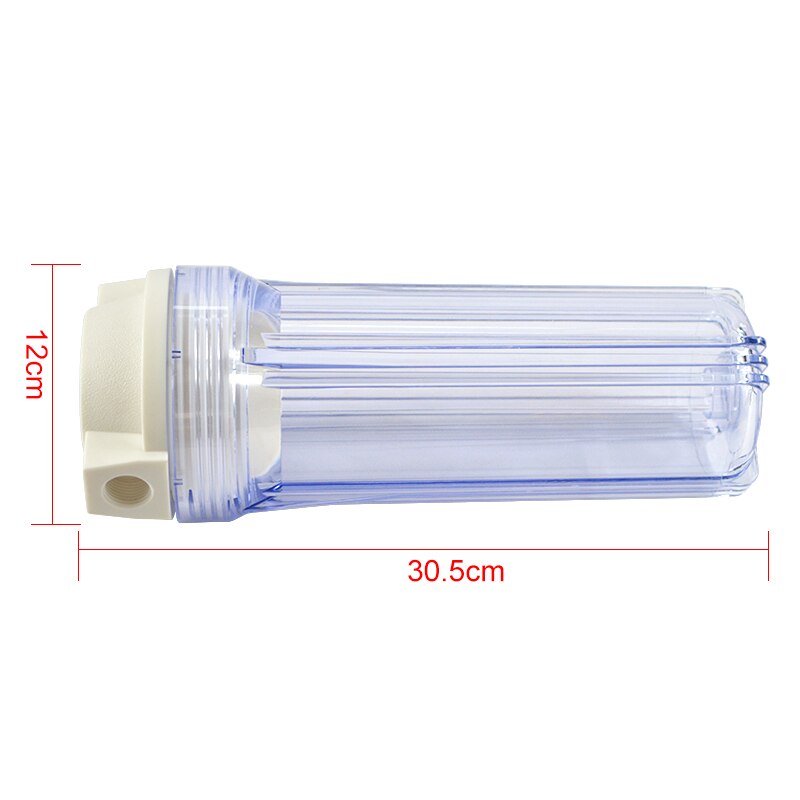 ATWFS 10 "boîtier de filtre à eau 1/4" ou 1/2 ''Ports bol transparent pour Aquarium purificateur d'eau sous évier/osmose inverse