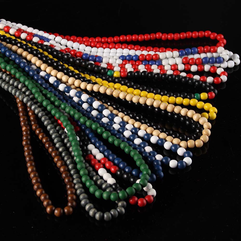 SOMESOOR-collar de cadena con cuentas redondas para hombre y mujer, cadena colorida de 45cm de longitud, accesorios colgantes hechos a mano, joyería