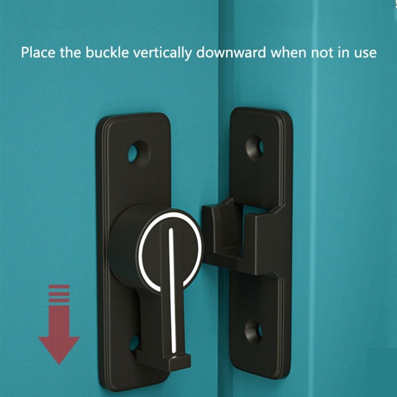 Zinc Alloy Rotate Bolt Lock 90/180 Degree Gate Latches Safety Door Slide Latch Luminous Privacy Latch Barn Door Lock Q81C