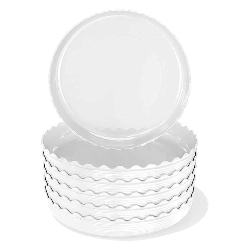 Soucoupes Carrées Pour Pots De Fleurs - Lot De 2 - 35x35x4,8 Cm - Plateau Drainage Intérieur/extérieur - Noir