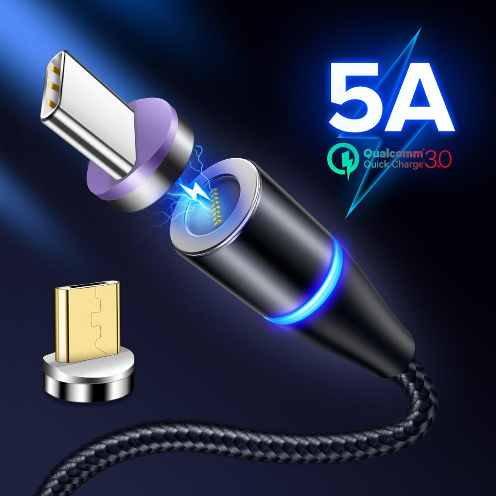 Ładowarka magnetyczna kabel USB typu C robić Huawei P30 P20 zawodowiec kumpel 20 10 9 Honor 20 magnes mikro USB rodzaj-c szybkie ładowanie przewód telefoniczny