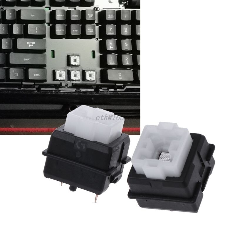 2 stk original romer-g switch omron akse til logitech  g910 g810 g413 k840 rgb akse tastatur switch