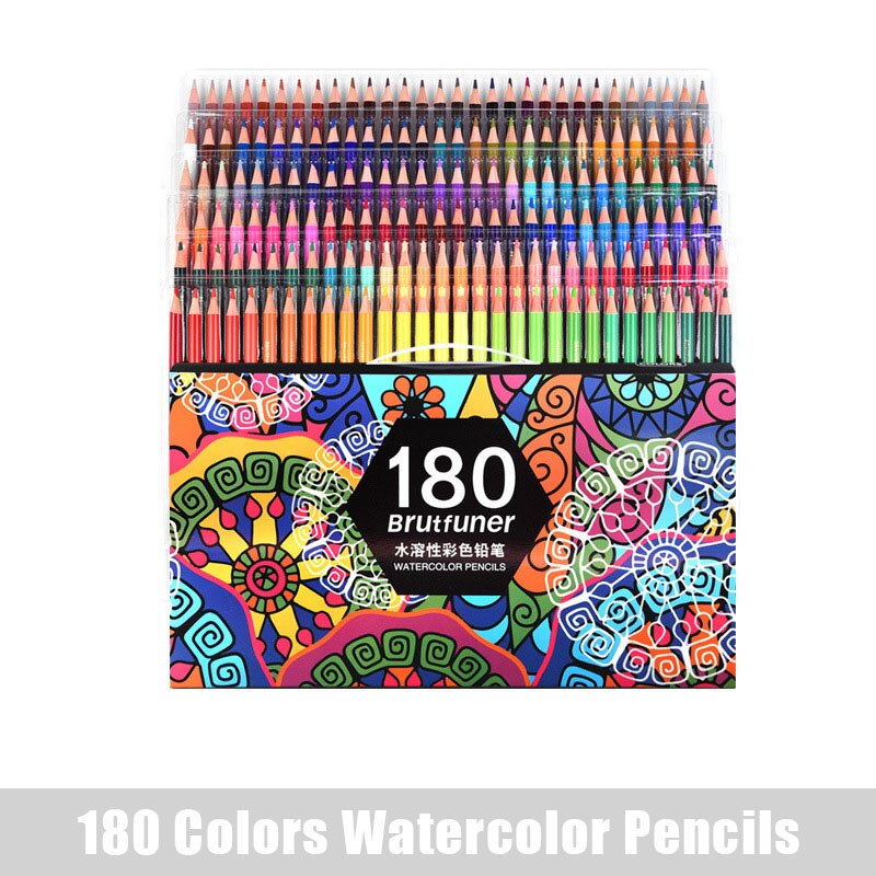 Kit de lápis de aquarela profissional para desenhos, lápis de cor 48/72/120/150/180, para pintura e desenho de crianças, material de arte: 5