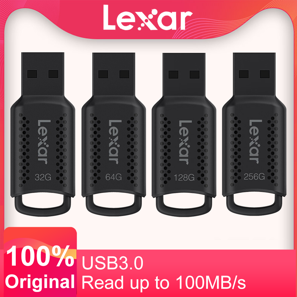 Lexar Original Pen Drive V400 USB 3.0 High Speed Flash Drive 32GB 64GB 128GB 256GB Key JumpDrive 100MB/S Memory Stick for PC/Mac