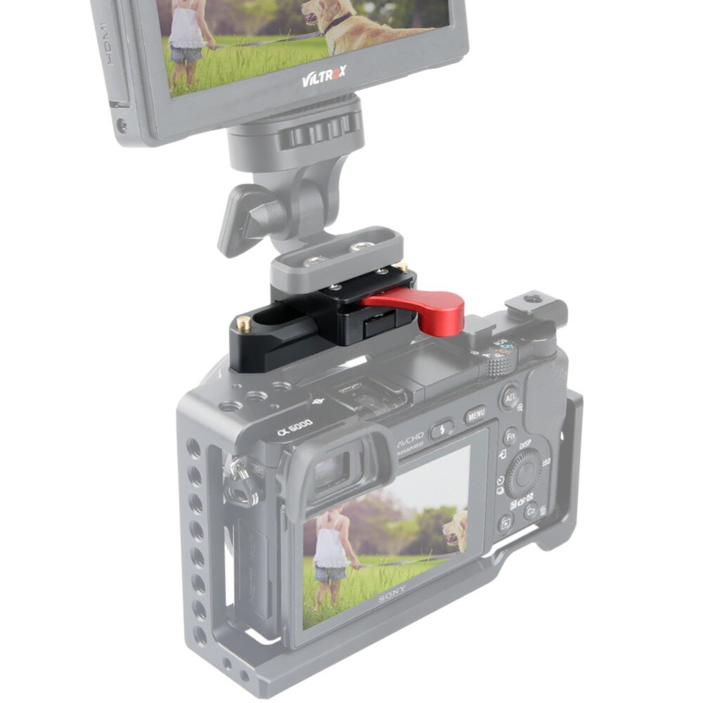 NICEYRIG – pince NATO avec Rail Nato, trous de vis de 1/4 &quot;3/8&quot;, plaque à dégagement rapide, Plate-forme de caméra pour moniteur de lumière vidéo et Microphone