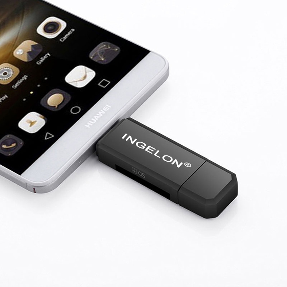 Ingelon universell kortläsare usb c otg tf sd-kortläsare microsd mmc android datorförlängningsadapter för kamera sd-läsare