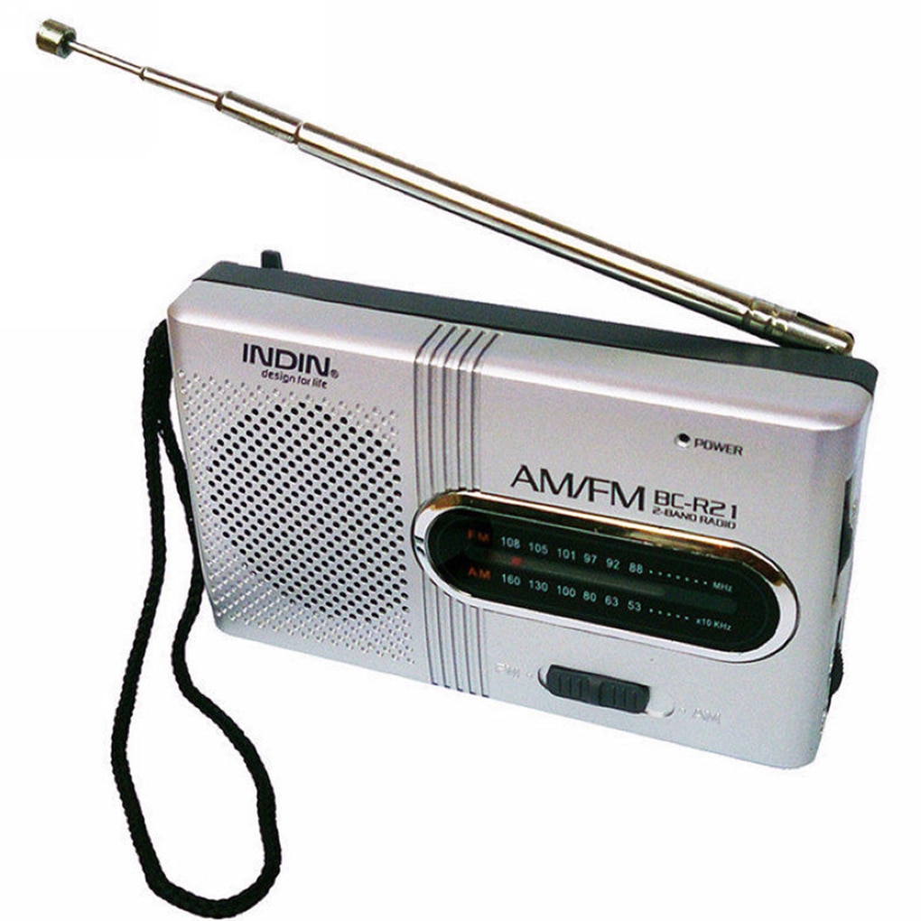Universele BC-R21 Mini Radio Draagbare Am Fm Telescopische Antenne Pocket Radio Wereldontvanger Speaker Batterij Aangedreven