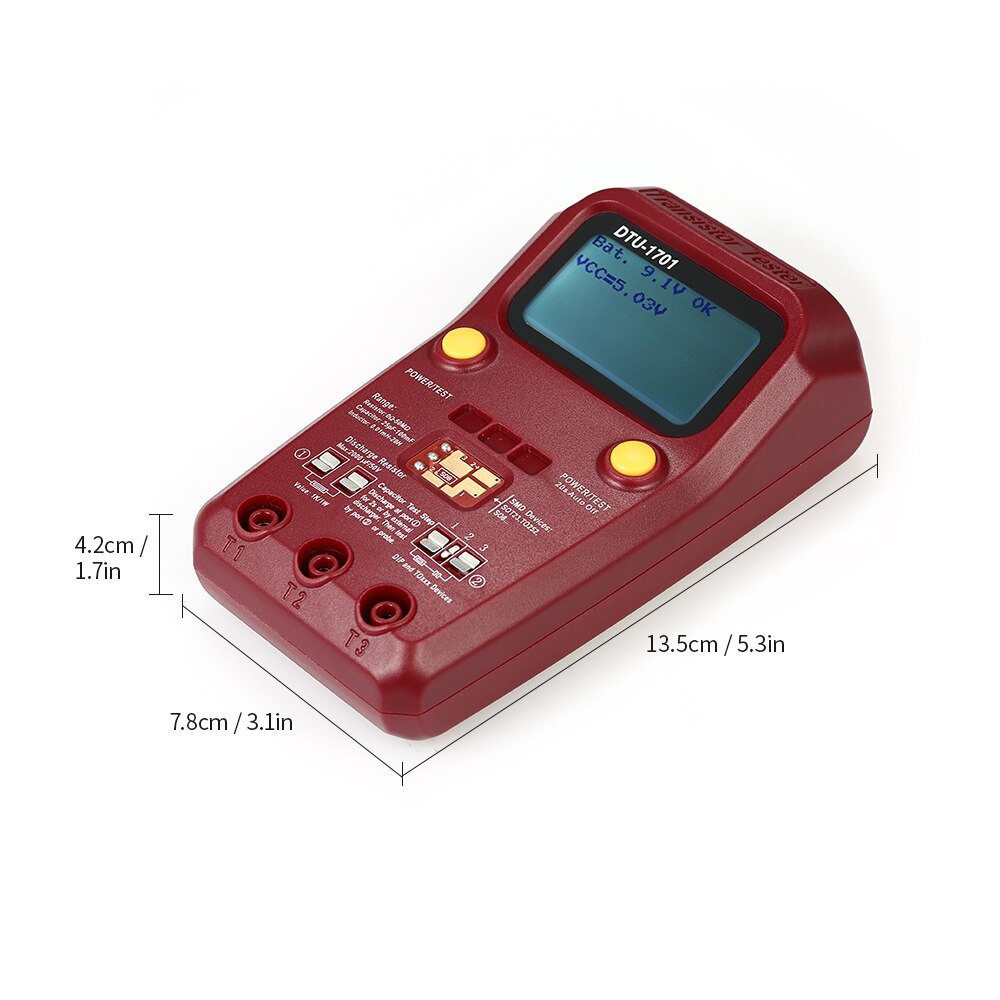 Handheld transistor tester LCD Digital multimeter Transistor Tester SMD Resistance Diode Inductance Capacitance ESR Meter