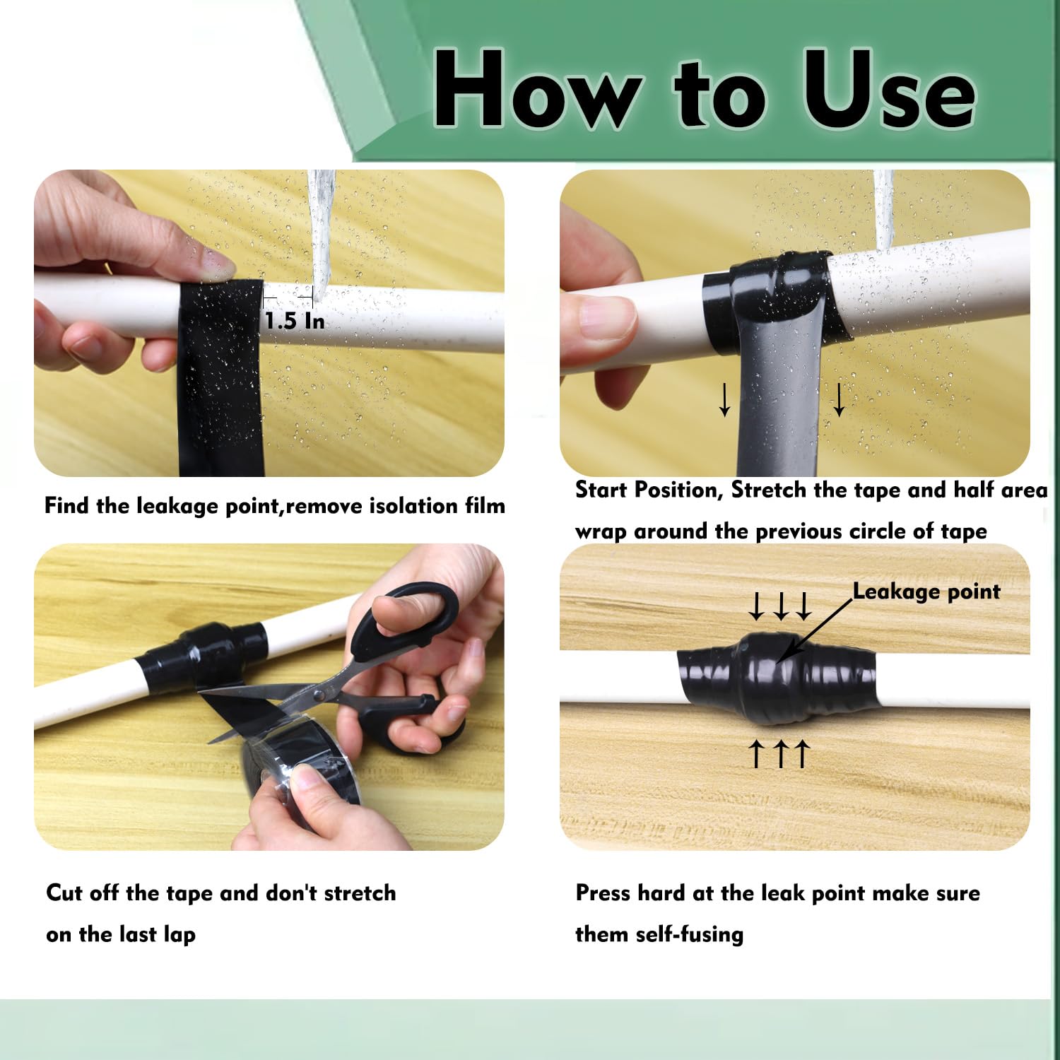 Ruban en Silicone auto-fusible pour la réparation des fuites, ruban isolant pour plomberie électrique étanche, bandes de liaison pour tuyaux automobiles