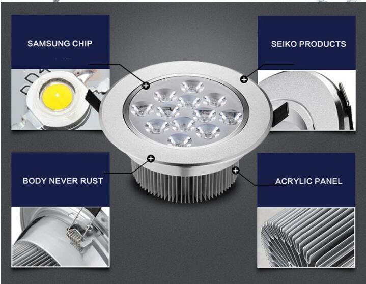 YOU Dimmable 6W 9W 12W 15W 21W Led Ceiling Light E... – Grandado - Foto 4