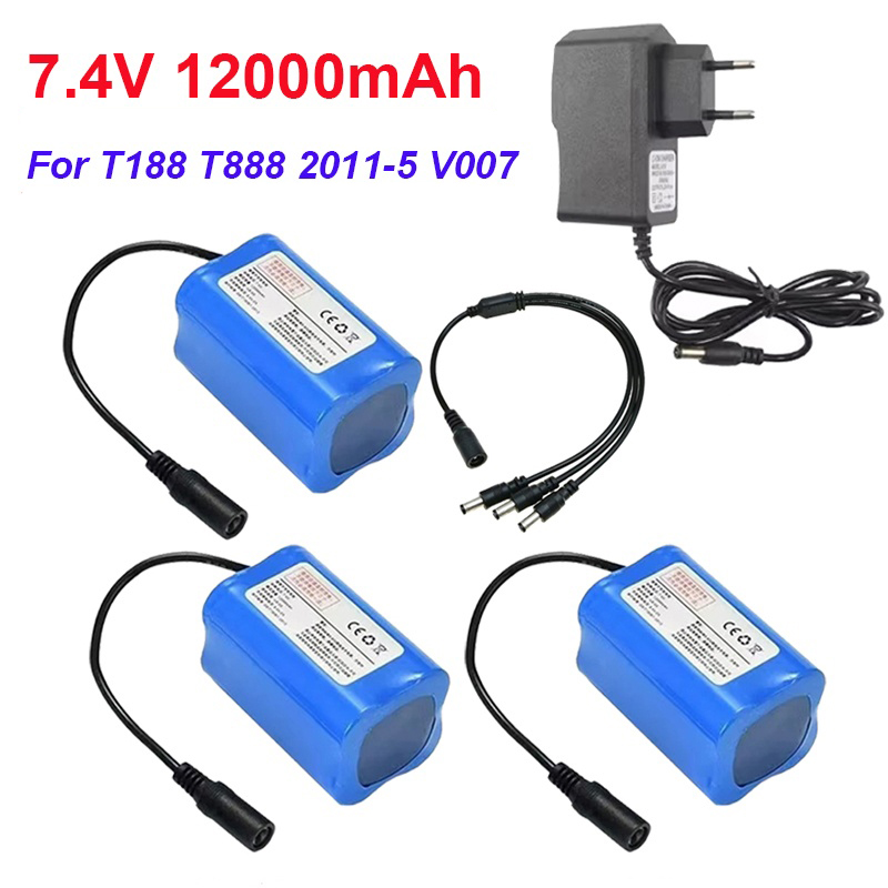 7.4V 12000mAh 21700 Lipo Batterij Voor T188 T888 -5 V007 C18 H18 Afstandsbediening RC visaas Boot Reserve Batterij Onderdelen
