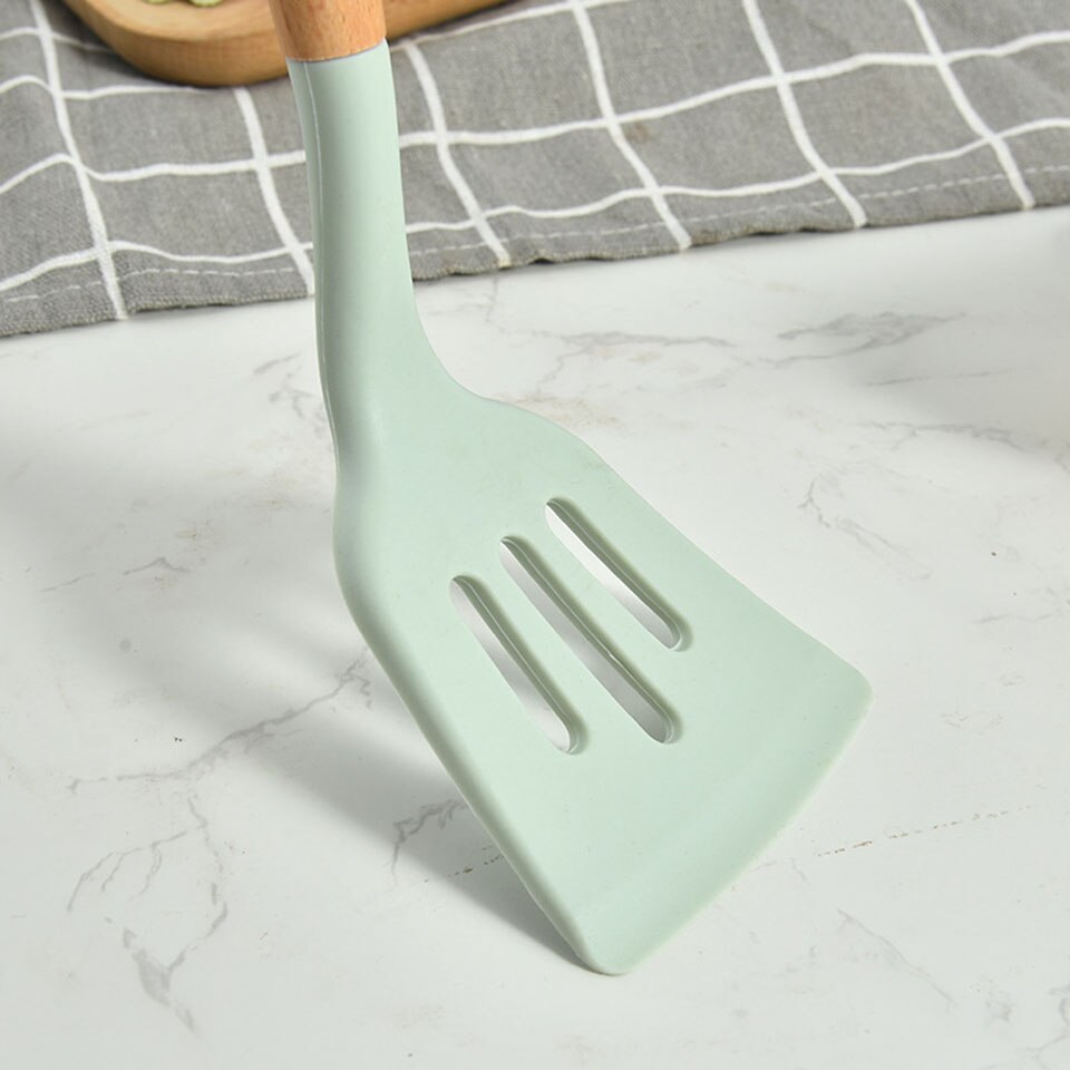9/10/11/12PCS Kitchen Cooking Tools Set Silicone Utensils Set Turner Tongs Spatula Soup Spoon Non-stick Shovel Oil Brush