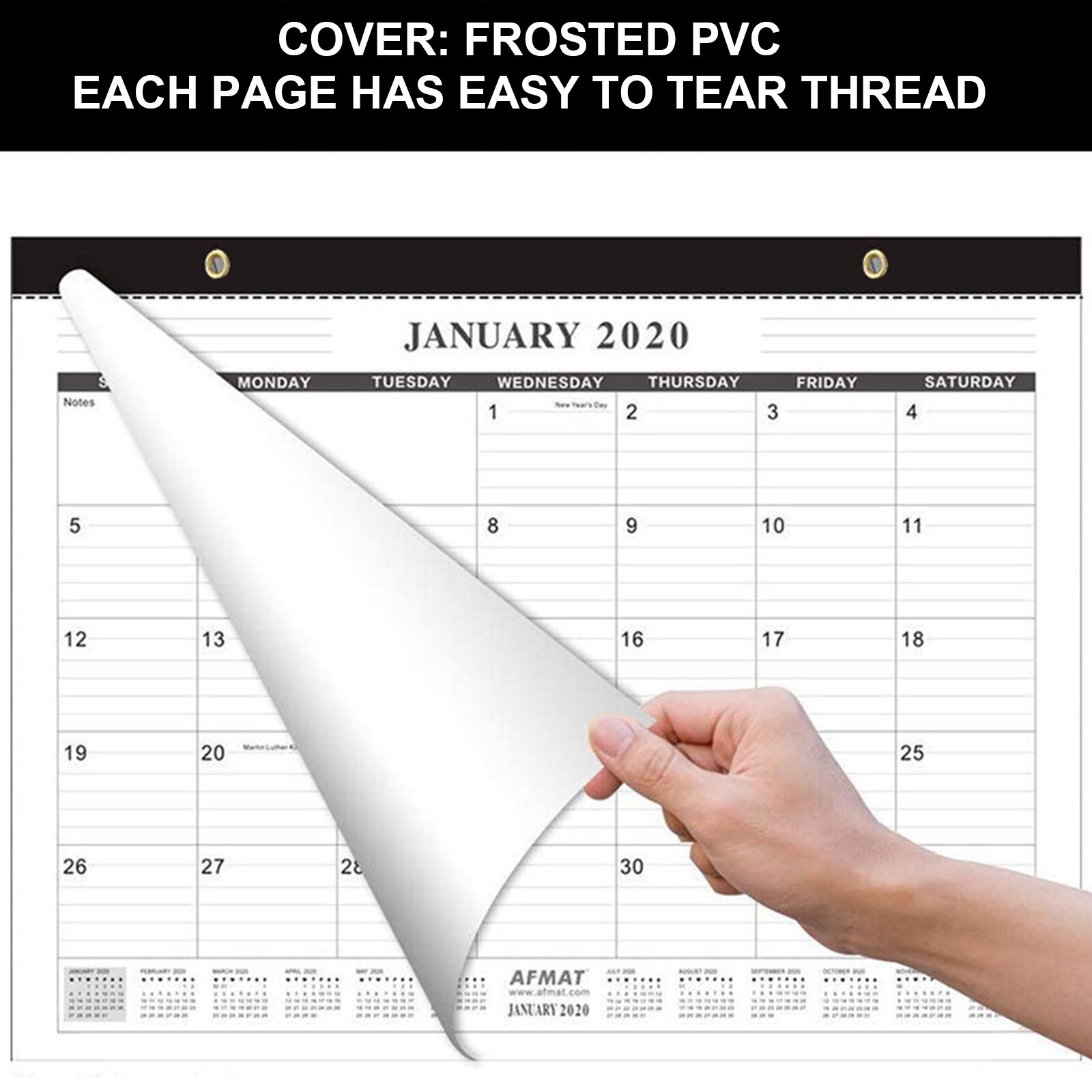 Bloco grande do calendário da parede do gêmeo-fio encadernado com julian datas o presente dos artigos de papelaria você pode obter mais feito em menos cronograma do planejador do tempo