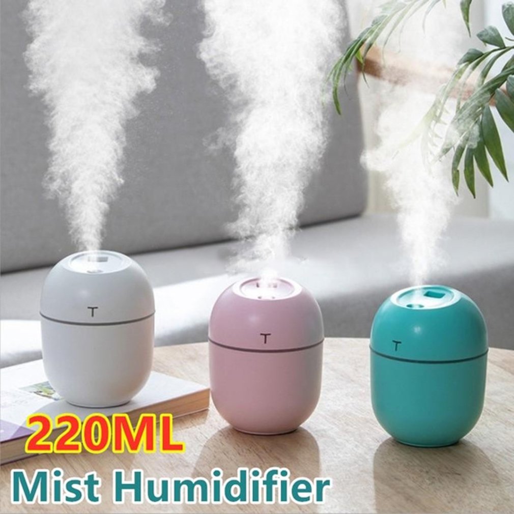 Ultrasone Mini Luchtbevochtiger 220Ml Aroma Essentiële Olie Diffuser Super Quiet Usb Fogger Mist Maker Voor Thuis Auto