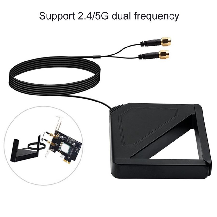 Desktop Antenna Horn 90 Degree Rotating Dual Frequency 2.4G/5G External Wifi Antennas