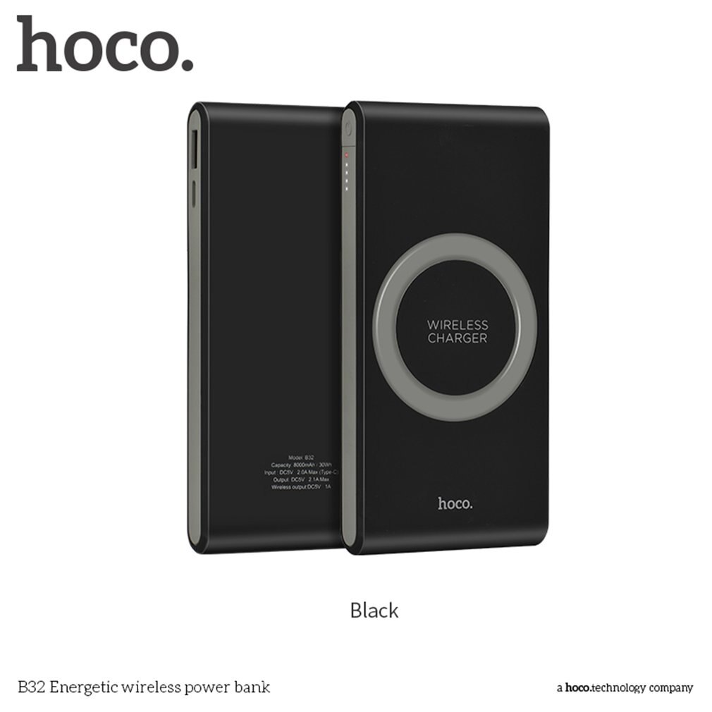 HOCO Portable taille 8000MAH universel sans fil chargeur de téléphone Portable QI Standard batterie externe batterie externe