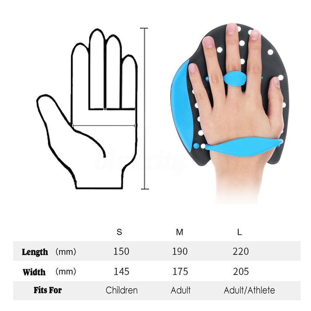 Swimming Hand Webbed Paddles To Help Swimming Palms Training Arm Paddle Webs Stroke Hand Adult Children W4S0