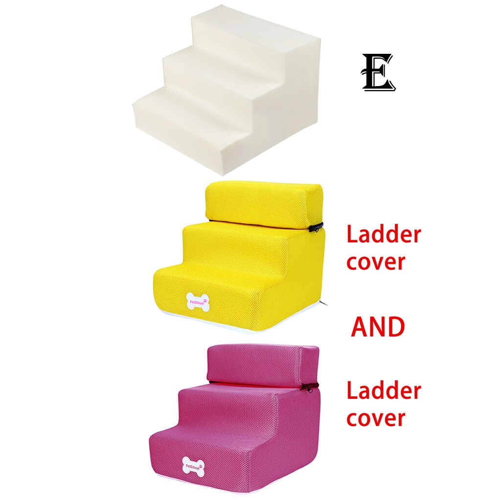 Lit escalier pour animal domestique | Échelle 2/3 pour animal domestique, maison pour chien, chiot, lit en tissu maille pliable, lit amovible pour animal, lit pour chat, chien, rampe pour chiot, fournitures pour chiot: E