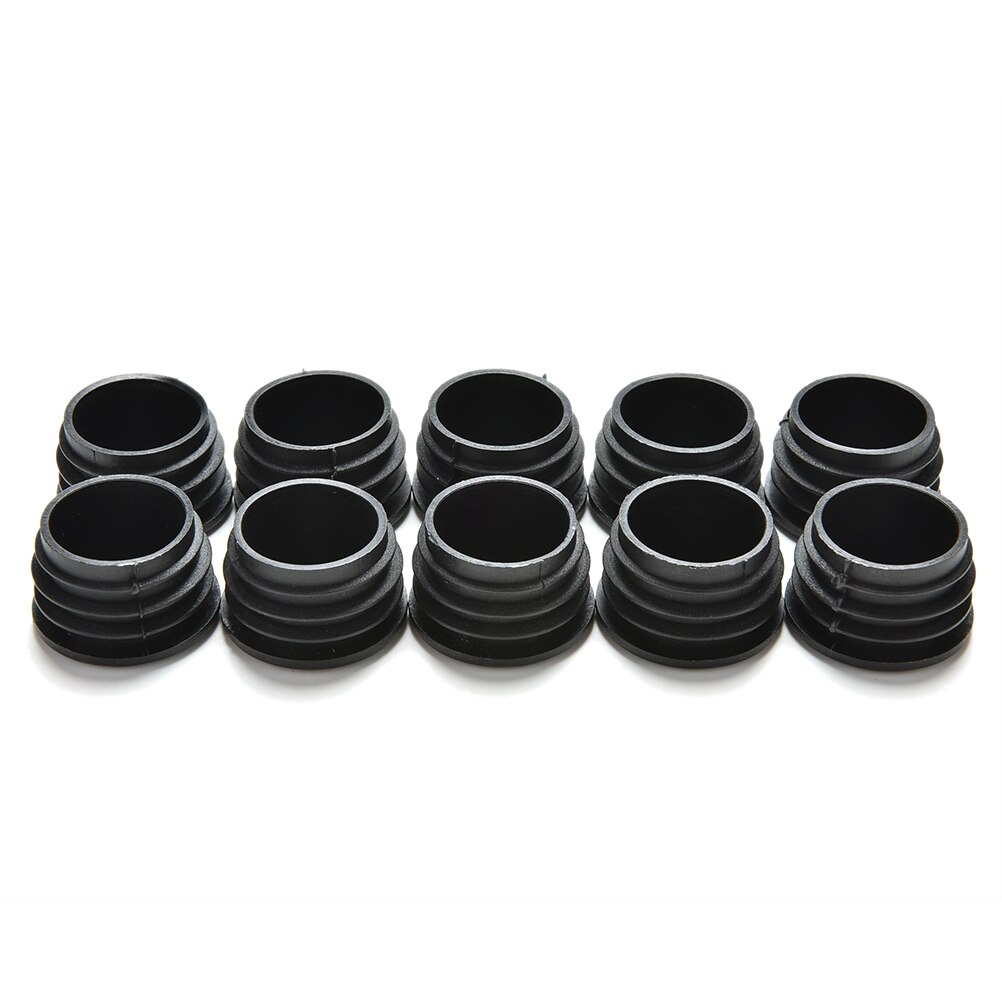 10Pcs/lot Plastic Furniture Leg Plug Black Round Steel Pipe Tube Blanking End Caps Insert Plugs16-35mm decorative dust cover: 28mm