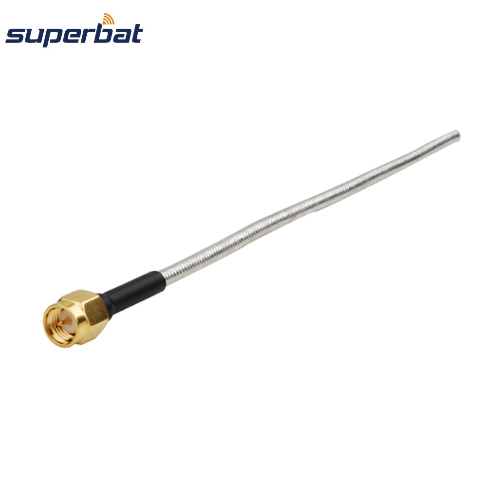 Tomada de superbat sma ao cabo de trança do conector de extremidade exposto semi-flexível rg402 15cm 6"