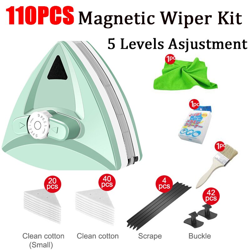 5 Levels Adjustable Magnetic Brush For Windows Double Side Washing Magnets Glass Wiper Cleaner Household Cleaning Tools