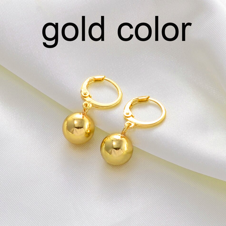 Anniyo Ball Earrings for Women's Girl African Round Beads Earring Arab Middle Eastern Jewelry Hawaiian Earrings #161106