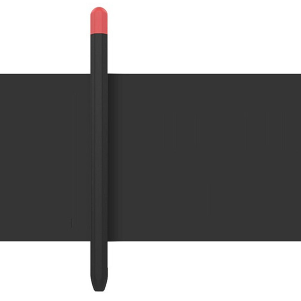 Suitable For Apple Pencil 1 Writing Pen Color Contrast Silicone Protective Cover Anti Slip And Anti Pen Cover: Red Black