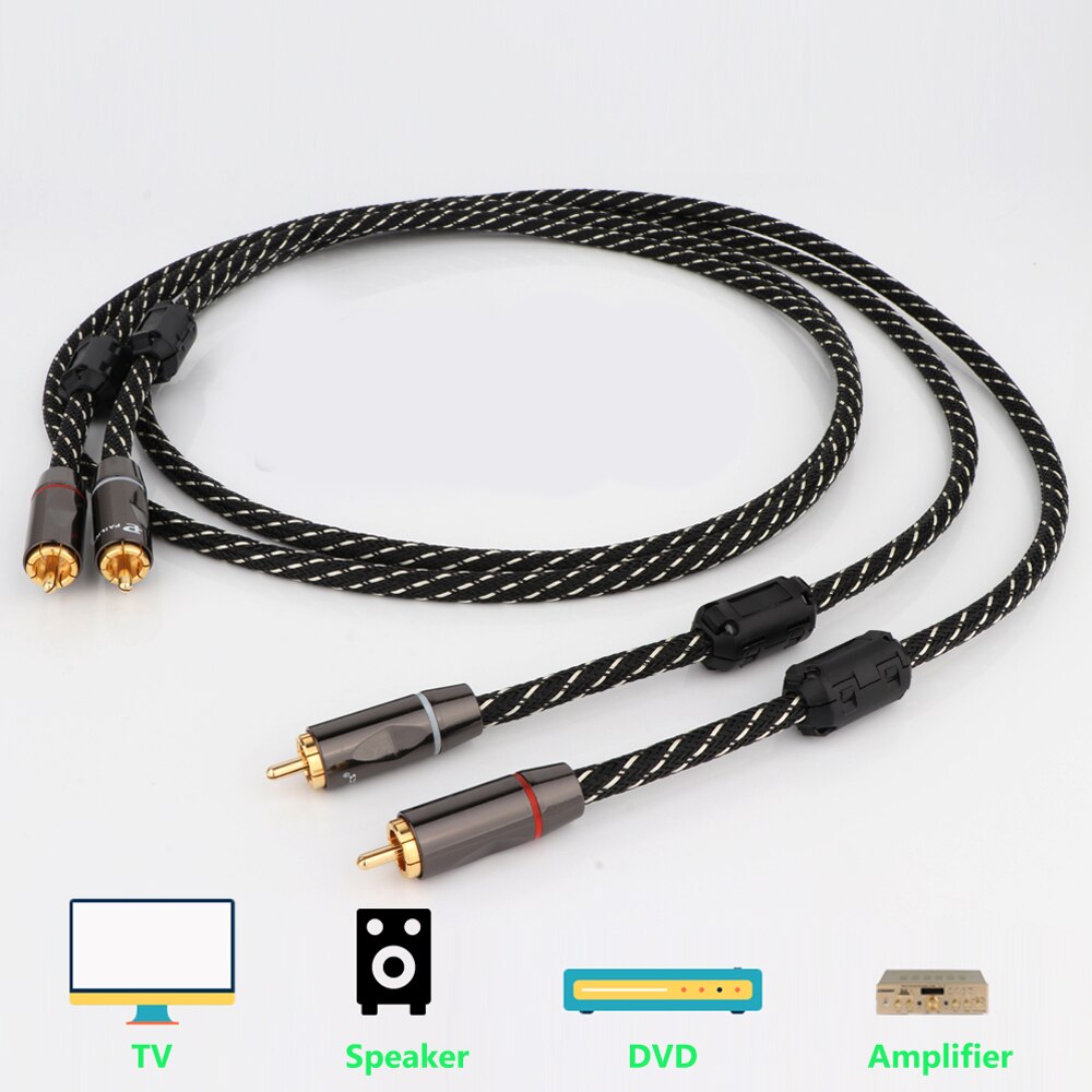 Hifi Stereo Paar Rca Kabel High-Performance Premium Hi-Fi Audio 2rca Om 2rca Interconnect Kabel: Professiona / 0.75m