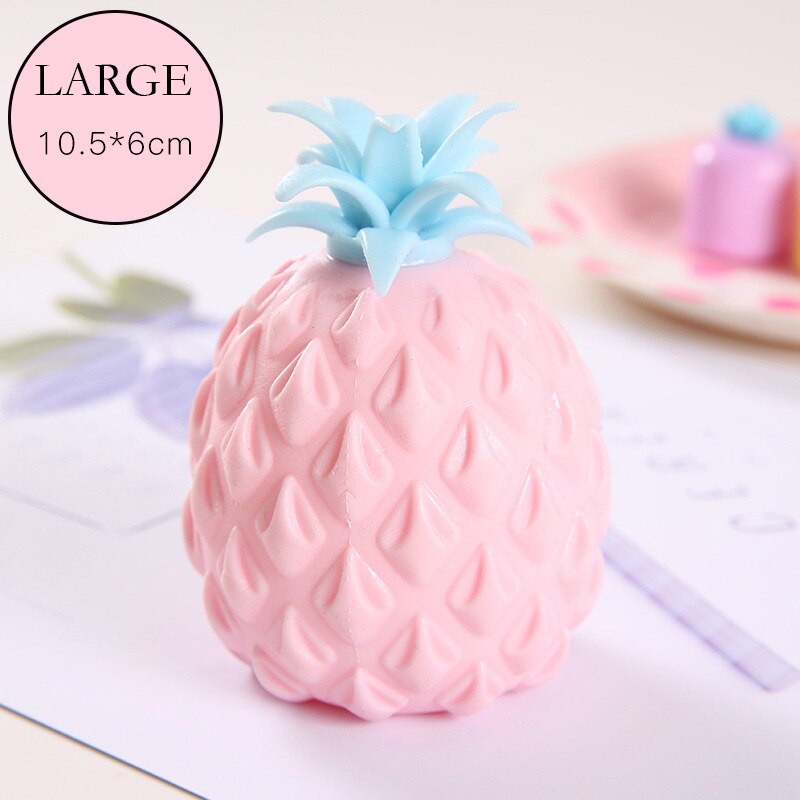 Fidget Toys Fun Soft Pineapple Anti Stress Ball Stress Reliever Toy For Children Adult Simple Dimple Creativity Cute Fruit Toys: Big-pink-1pcs