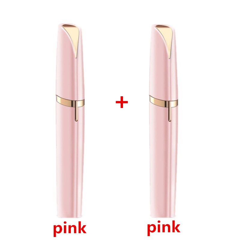 Depiladora eléctrica multifunción para cejas, máquina de afeitar de lápiz, depiladora indolora, recortadora: pink and  pink