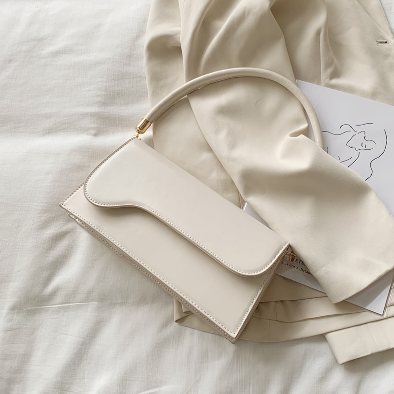 Eenvoudige Stijl Pu Lederen Schoudertassen Voor Vrouwen Elegante Baguette Bag Crossbody Travel Handtas Sac Een belangrijkste