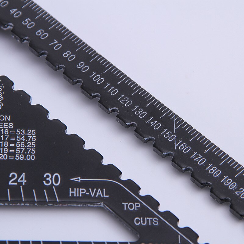 Metric Angle Ruler Aluminum Alloy Triangular Measuring Ruler Woodworking Speed Square Angle Protractor UD88