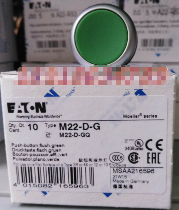 1Pcs Eaton Moeller M22-D-G M22DG Drukknop Groen Gratis