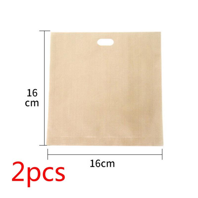 6PCS Reusable Toaster Toastie Bread Sandwich Toast Bags for Grilled Cheese Sandwiches Pockets Toasty Toastabags Kitchen Tools: 2pcs  Small