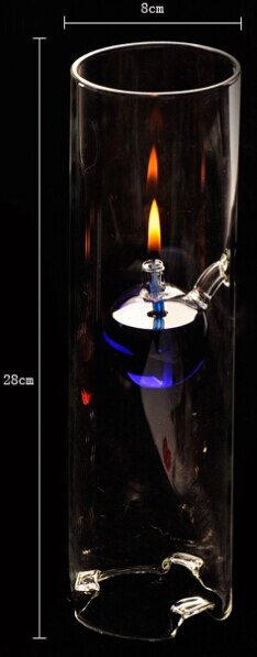 Lysestage gennemsigtigt glas lysestager olielys boligindretning tilbehør bougeoir til alentine & #39 ;s day bryllup bar: L størrelse uden olie