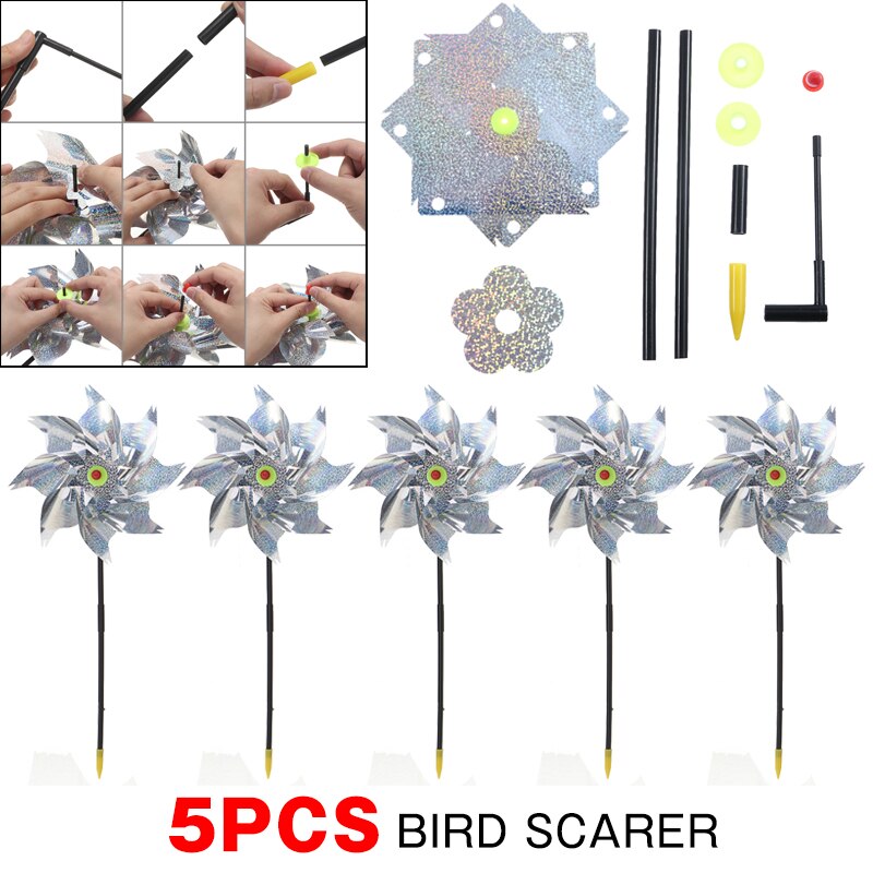 5PCS Bird Repellent Windmill Reflective Pest Scare... – Grandado