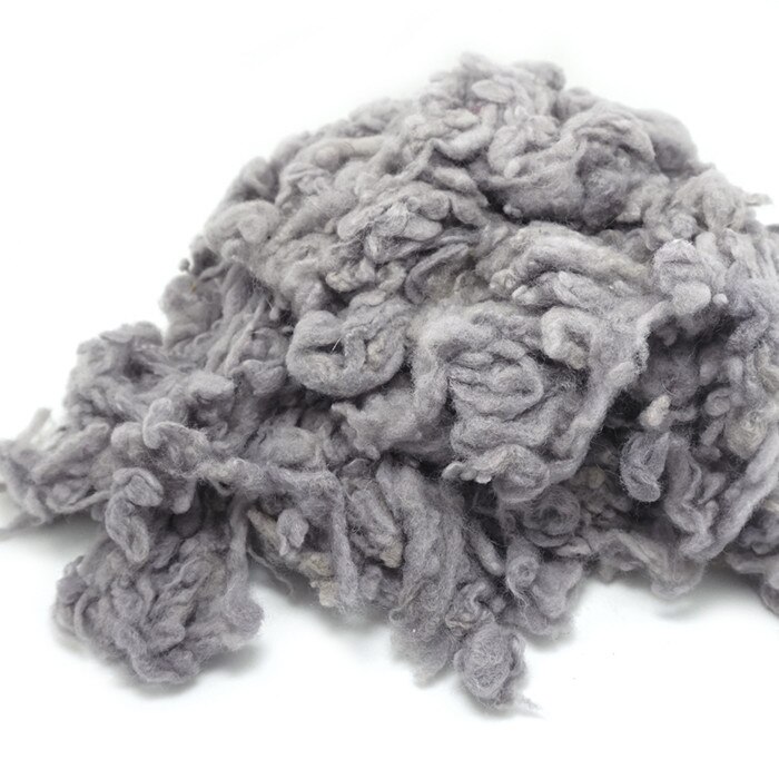 Coils van wolvilt Gekaard Schapenwol, Roving, Fiber, Naaldvilten, Spinning 50 g/bags DIY Baize poke poke fun: gray
