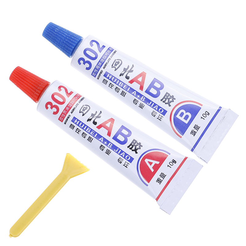 Colle Super AB 302, résine époxy liquide forte, cuir, caoutchouc, adhésif époxy, métal, verre, bois, Kit de papeterie UV: style1