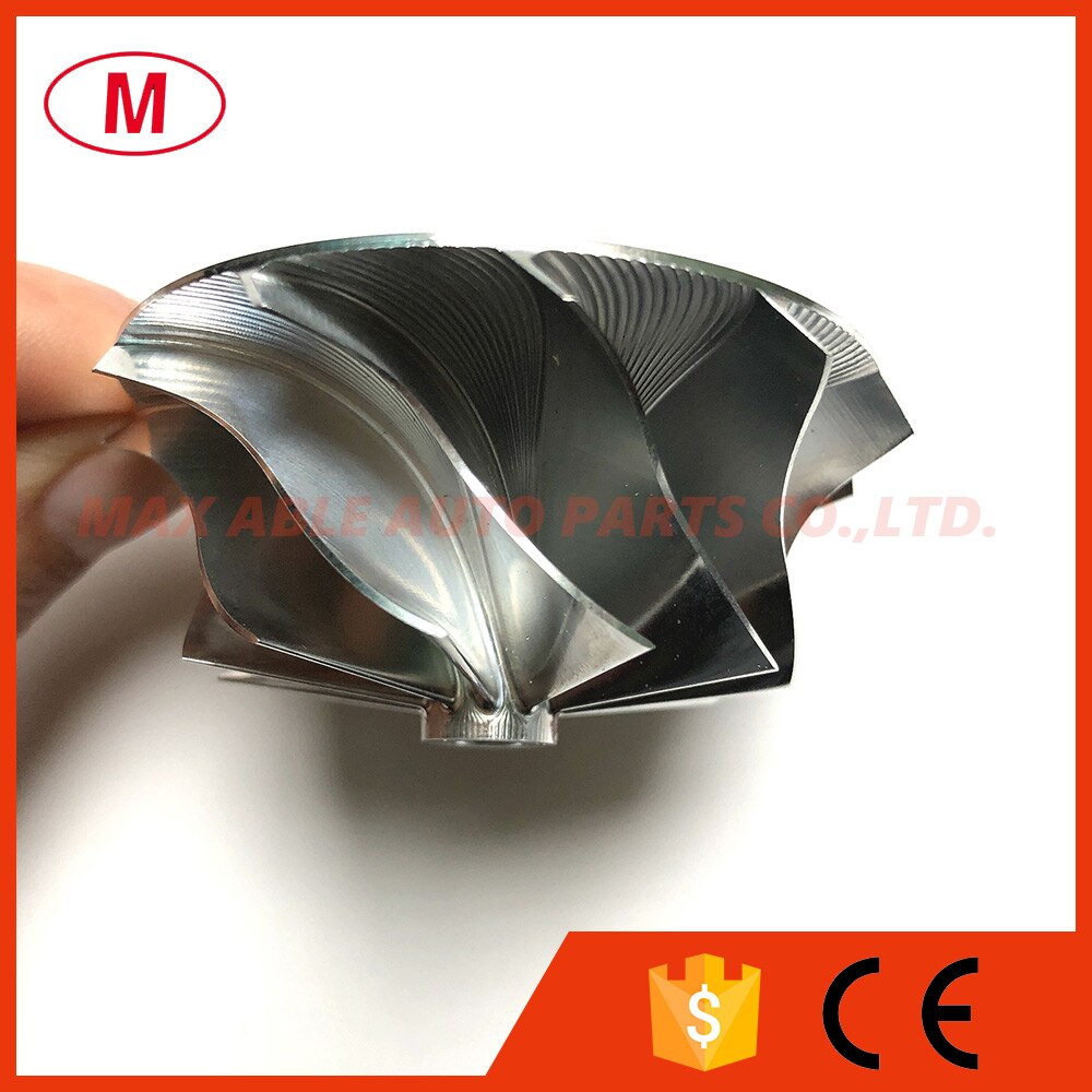K04 43.30/56.08mm 11+0 blades Performance Turbo Billet compressor wheel/Aluminum 2618/Milling wheel for Turbocharger Cartridge