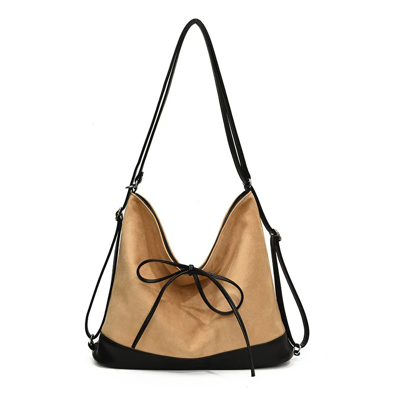 Trend Retro Lightweight Simple Style Tote Bag Women's Commuter Lightweight Multi-back Shoulder Bag: green