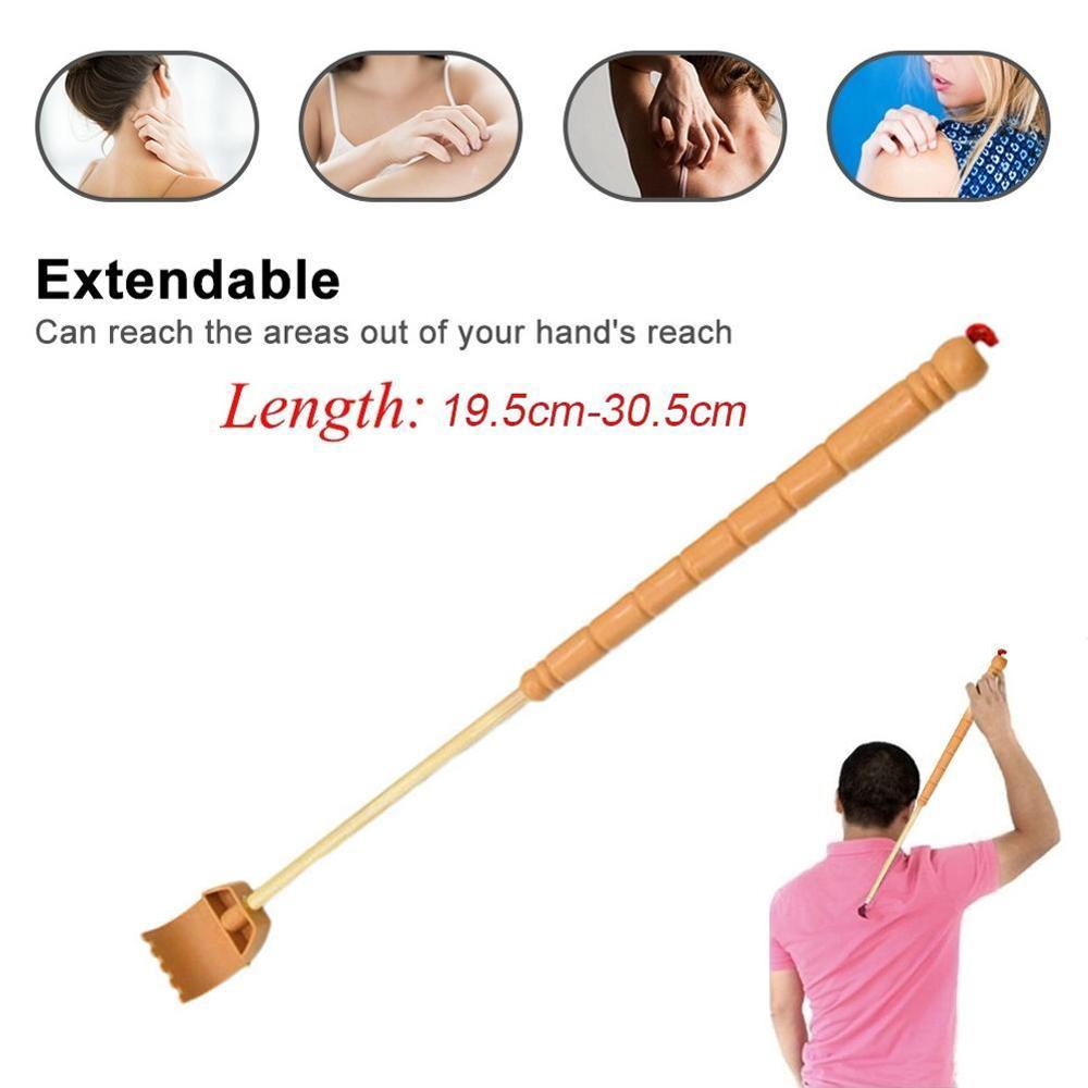 Telescopic Bamboo Wooden Back Scraper Wooden Bamboo Joint Retractable Expandable Back Scraper Self Back Massager 1pcs